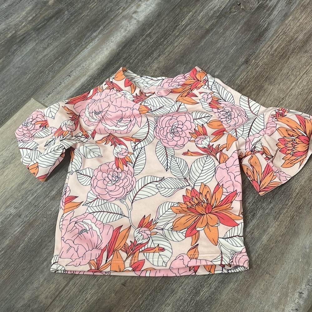 Janie and Jack Floral Rash Guard - Picture 2 of 6